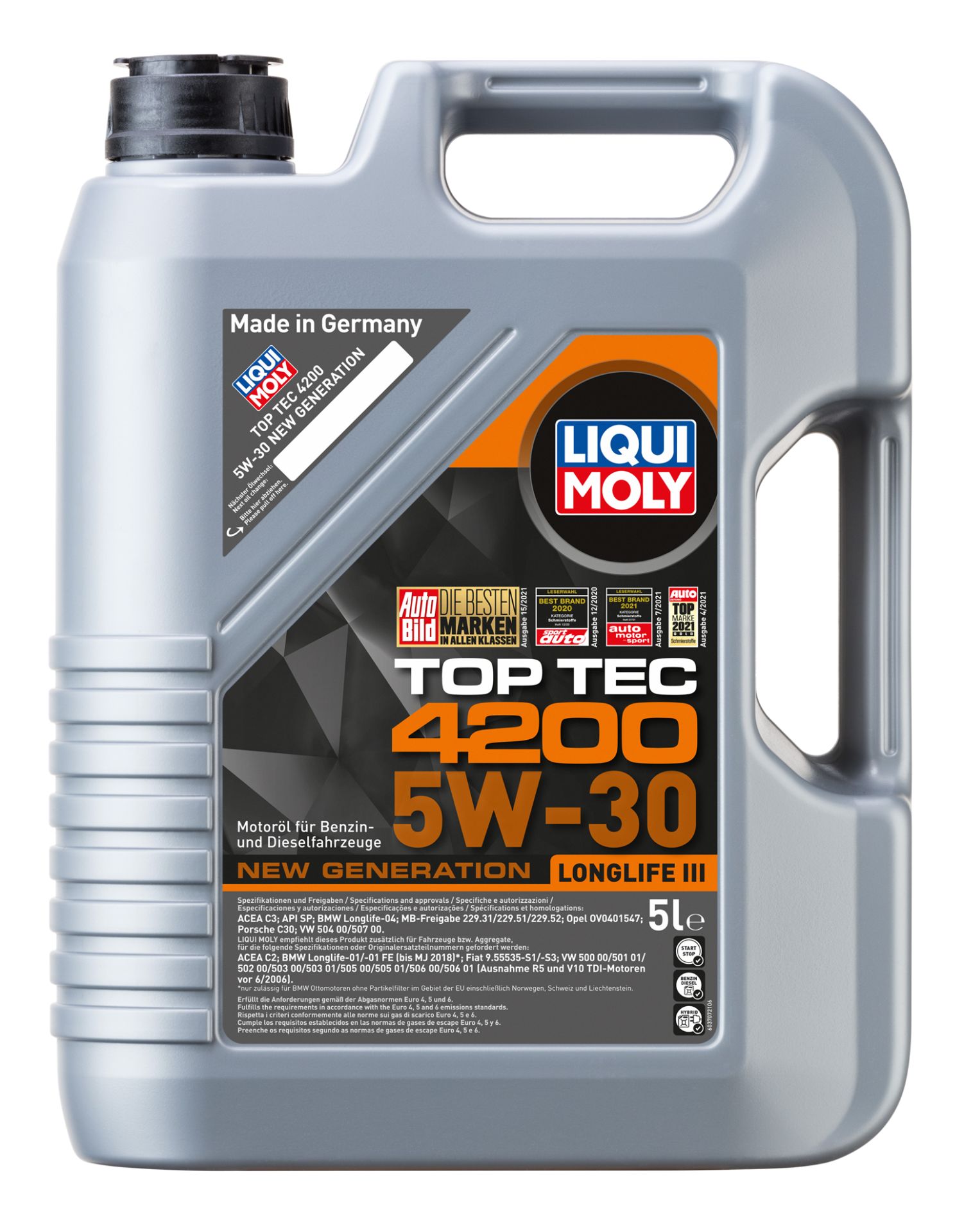 Liqui Moly 5W-30 Motor Yağı Toptec 4200 New Generation 5 Lt